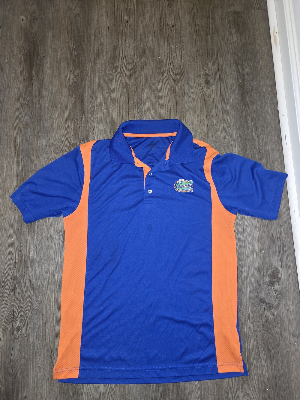 Men's Royal Blue and Bright Orange Athletic Polo